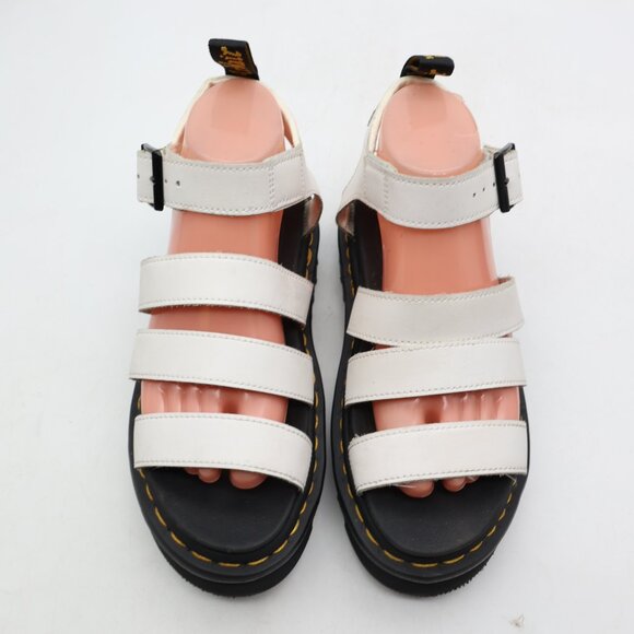 Dr. Martens Blaire Women's US Size 7 White Hydro Leather Platform Sandals - Picture 2 of 11